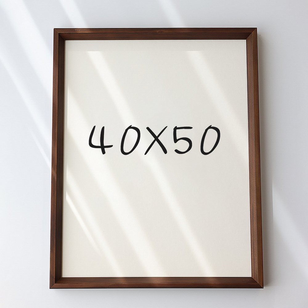7mm삼각 원목액자 웨딩액자 아크릴 프레임 틀 제작 우드 40X50 400x500mm, 진밤 - 메인 이미지
