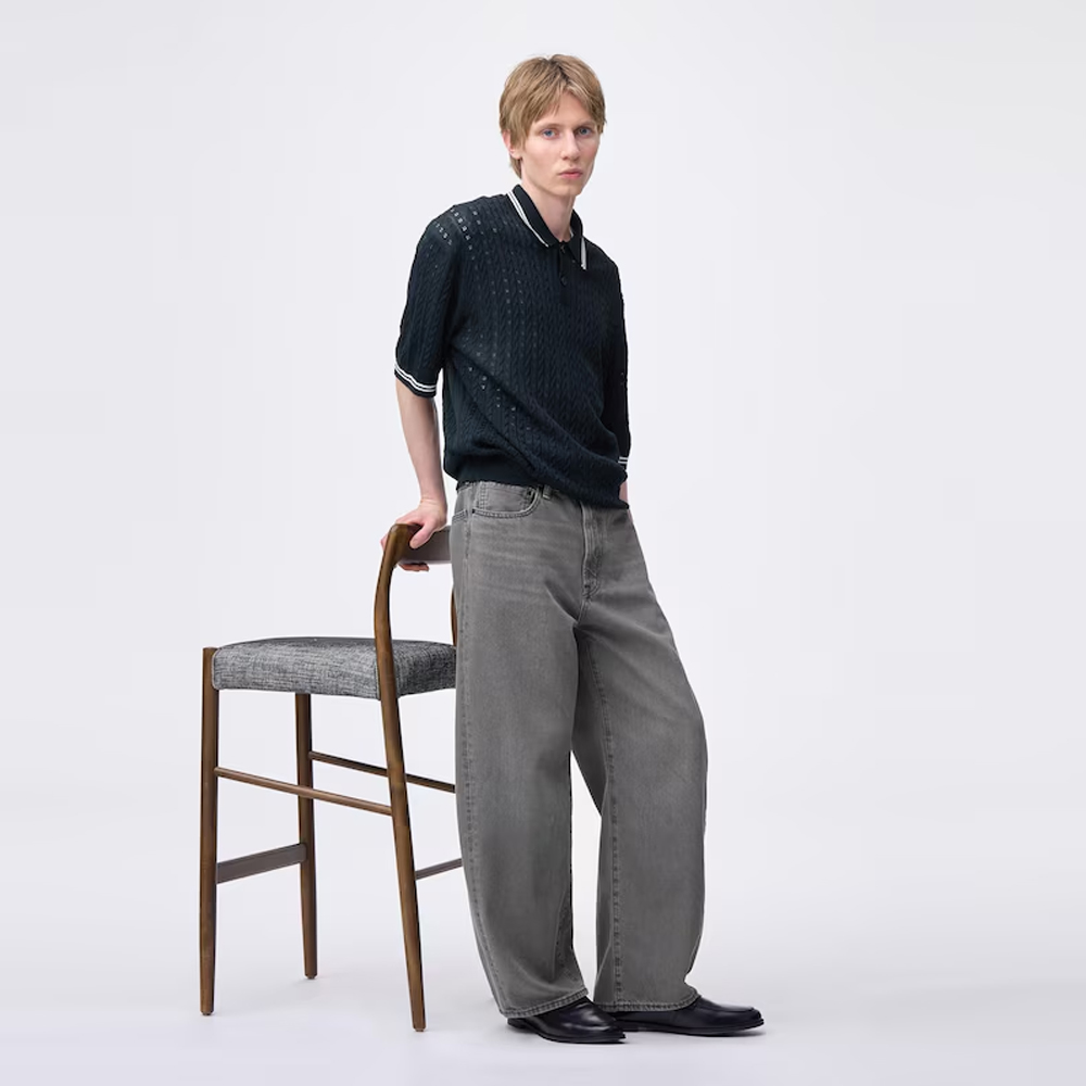 지유 바지 배럴 레그 청바지 데님팬츠 358640 - 상세 이미지 2