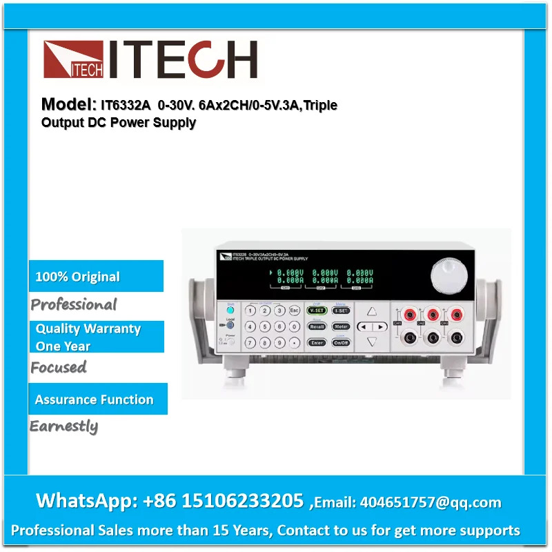 ITECH IT6332A 0-30V. 트리플 출력 DC 전원공급장치 6Ax 2CH 0-5V.3A