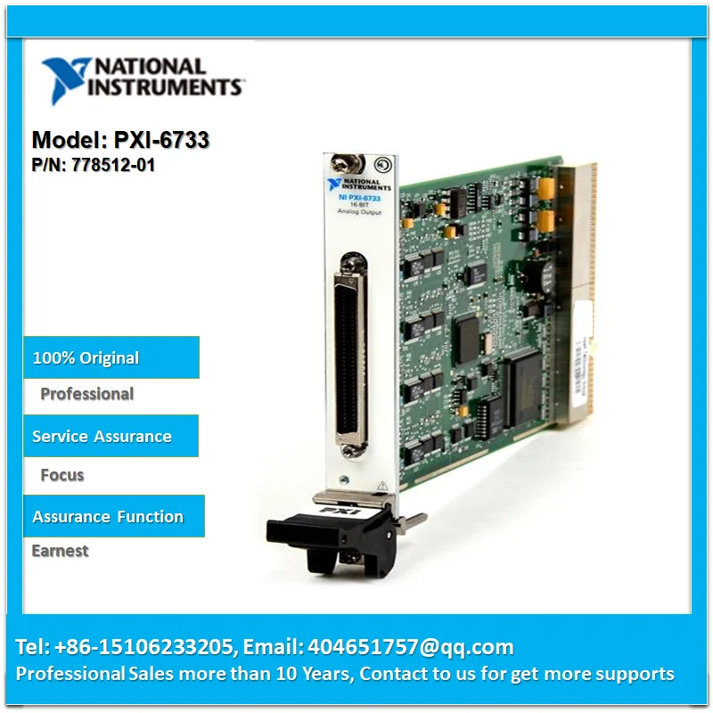 NI PXI-6733 고속 아날로그 출력 1 MS/s 16 비트 8채널 모듈 778512-01
