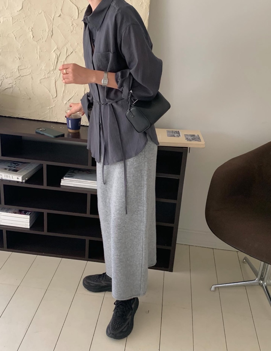 가을 텐셀 무지 셔츠 블라우스 이미지 8