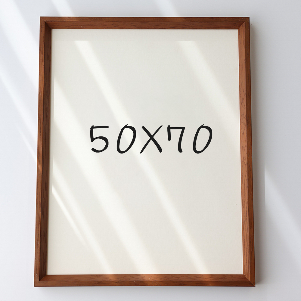 7mm삼각 원목액자 웨딩액자 아크릴 프레임 틀 제작 우드 50x70 500x700mm, 오크 - 메인 이미지