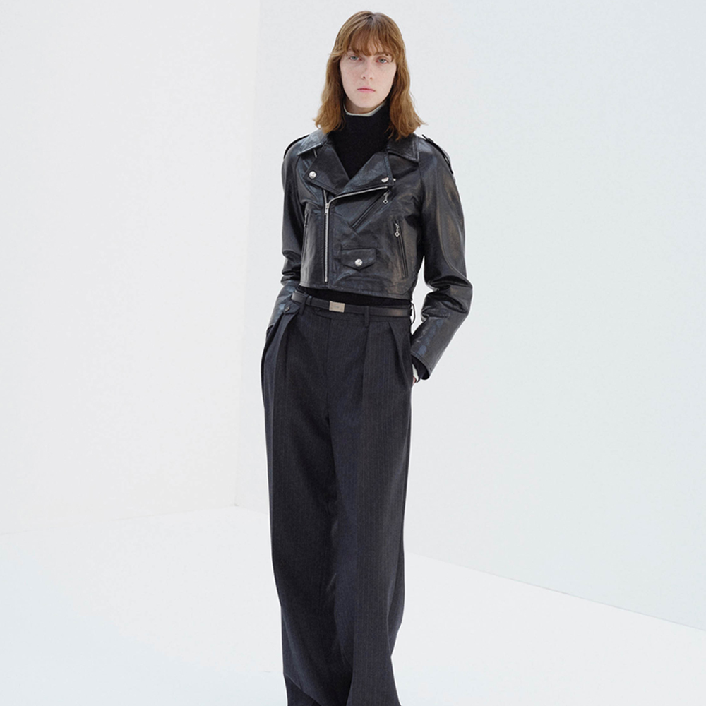 오라리 우먼즈 자켓 LAMB LEATHER CROPPED RIDERS JACKET 25FW - 상세 이미지 2