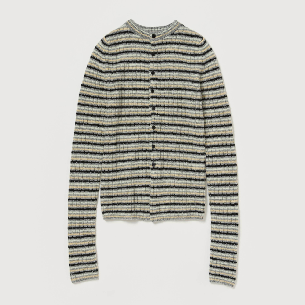 오라리 우먼즈 가디건 SHETLAND WOOL CASHMERE RIB KNIT CREW-NECK CARDIGAN 25FW - 상세 이미지 3