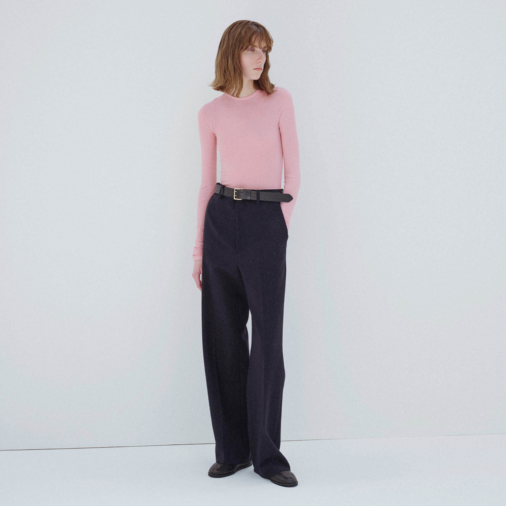 오라리 우먼즈 니트 WOOL SILK SOFT RIB L/S TEE 25FW - 상세 이미지 2