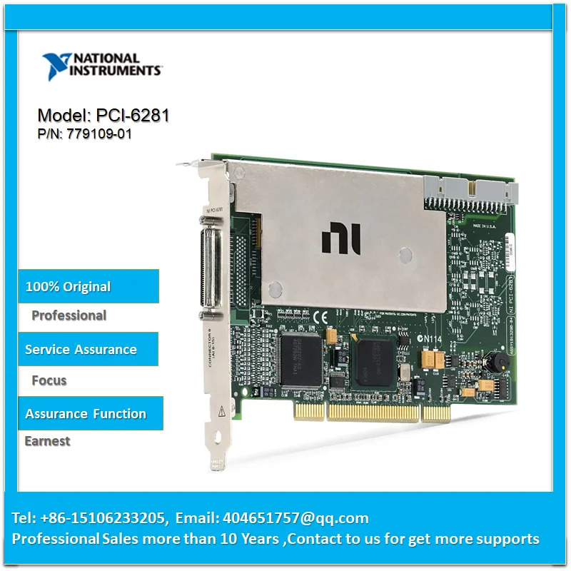 NI PCI-6281 779109-01 16 AI 18 비트 625 kS/ s 2 AO 2.8 MS/s 24 DIO PCI I/ O 장치