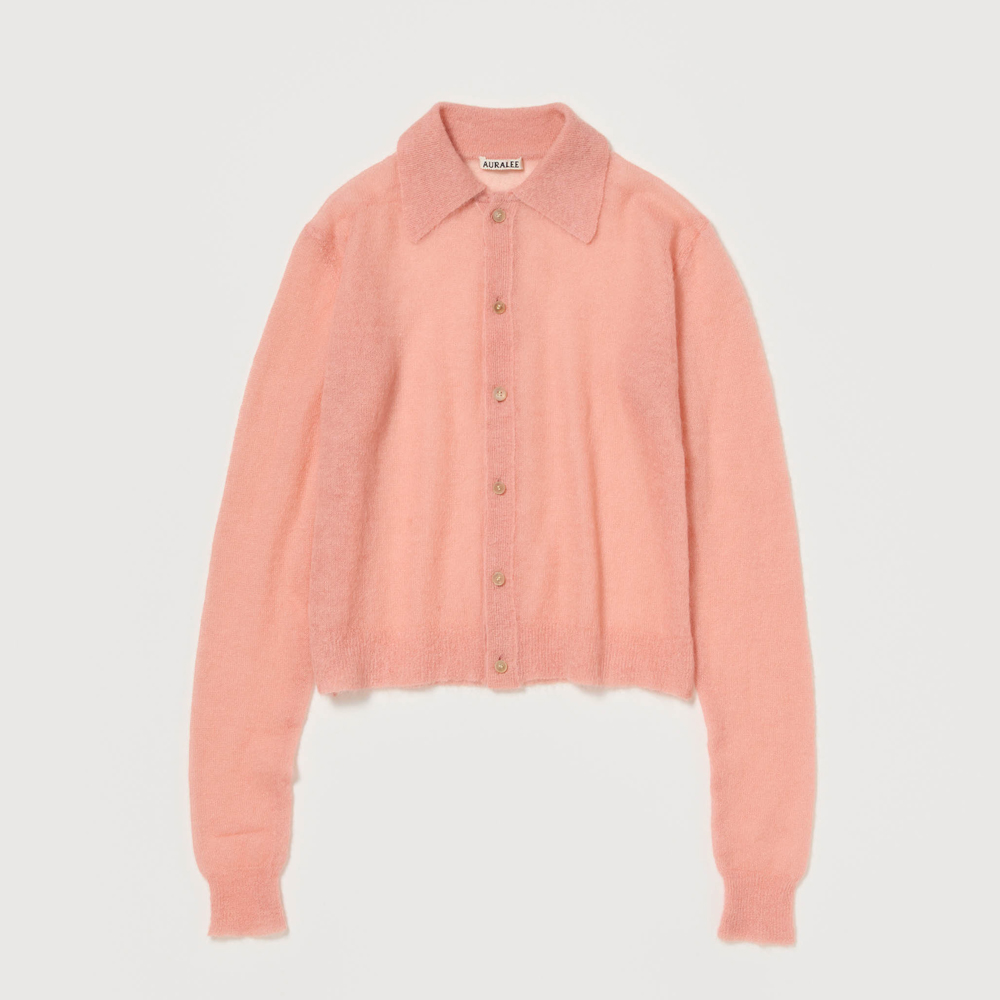 오라리 우먼즈 가디건 KID MOHAIR SHEER KNIT SHIRT CARDIGAN 25FW - 상세 이미지 4