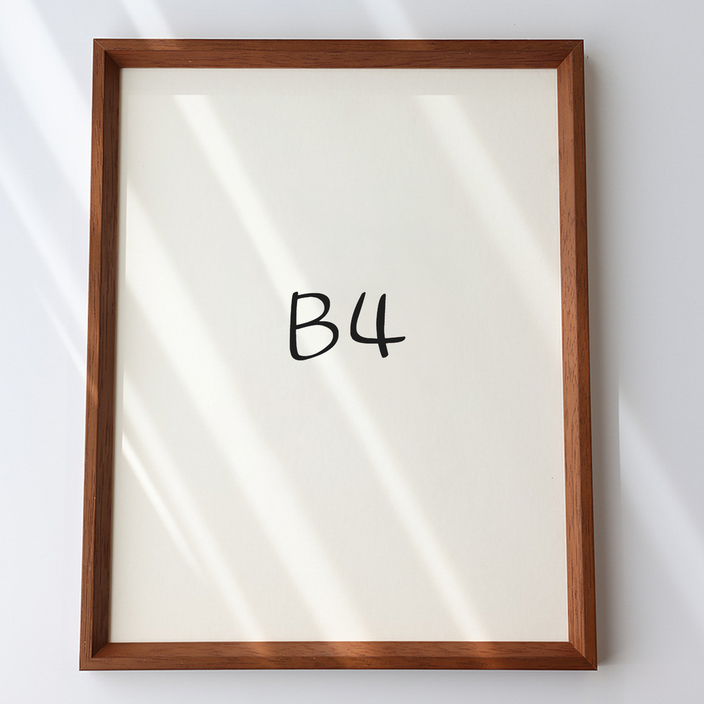 7mm삼각 원목액자 웨딩액자 아크릴 프레임 틀 제작 우드 B4 257x364mm, 오크 - 메인 이미지