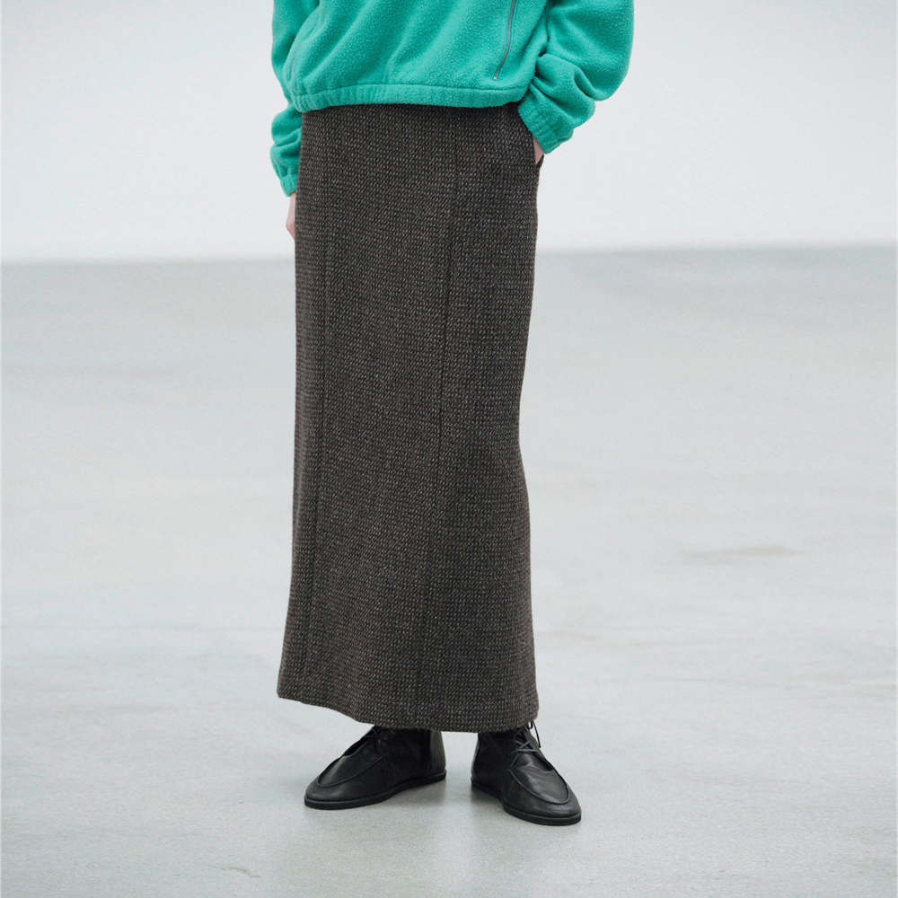 오라리 우먼즈 스커트 ALPACA WOOL SILK TWEED PENCIL SKIRT 25FW - 상세 이미지 3