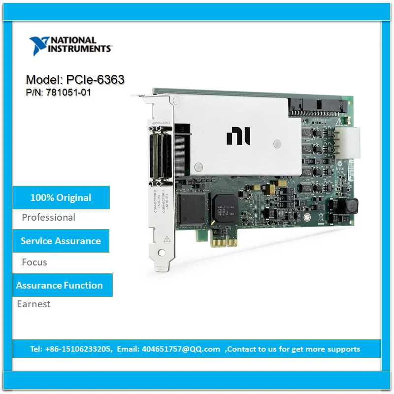 NI PCIe-6363 PCI Express I/O 32 채널 AI 16 비트 2 MS/s 4 AO 2.86 48채널 DIO 781051-01