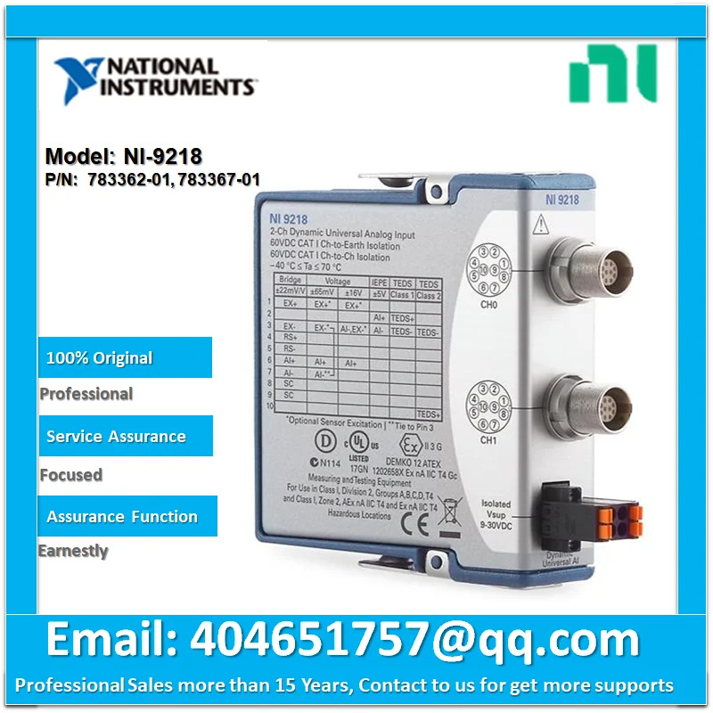 NI 9218 범아날로그 입력모듈 2 채널 C 시리즈 783367-01