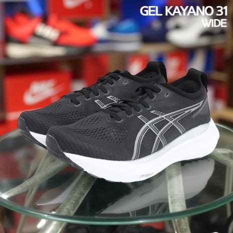 아식스 젤카야노31 WIDE 여성 러닝화 조깅 운동화 블랙/실버 1012B671