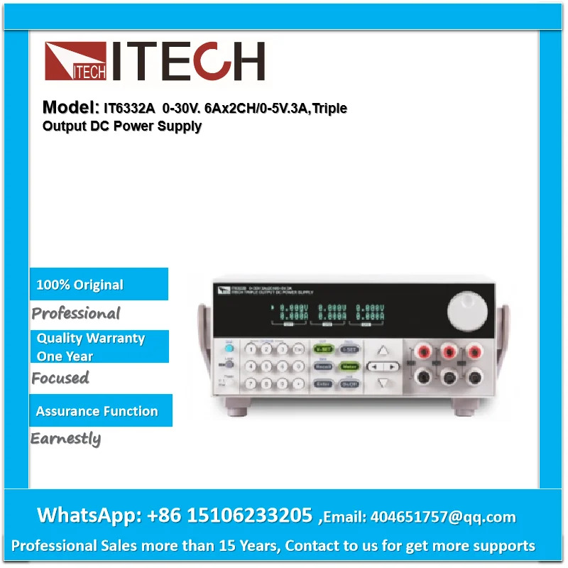 ITECH IT6332A 0-30V. 트리플 출력 DC 전원공급장치 6Ax 2CH 0-5V.3A