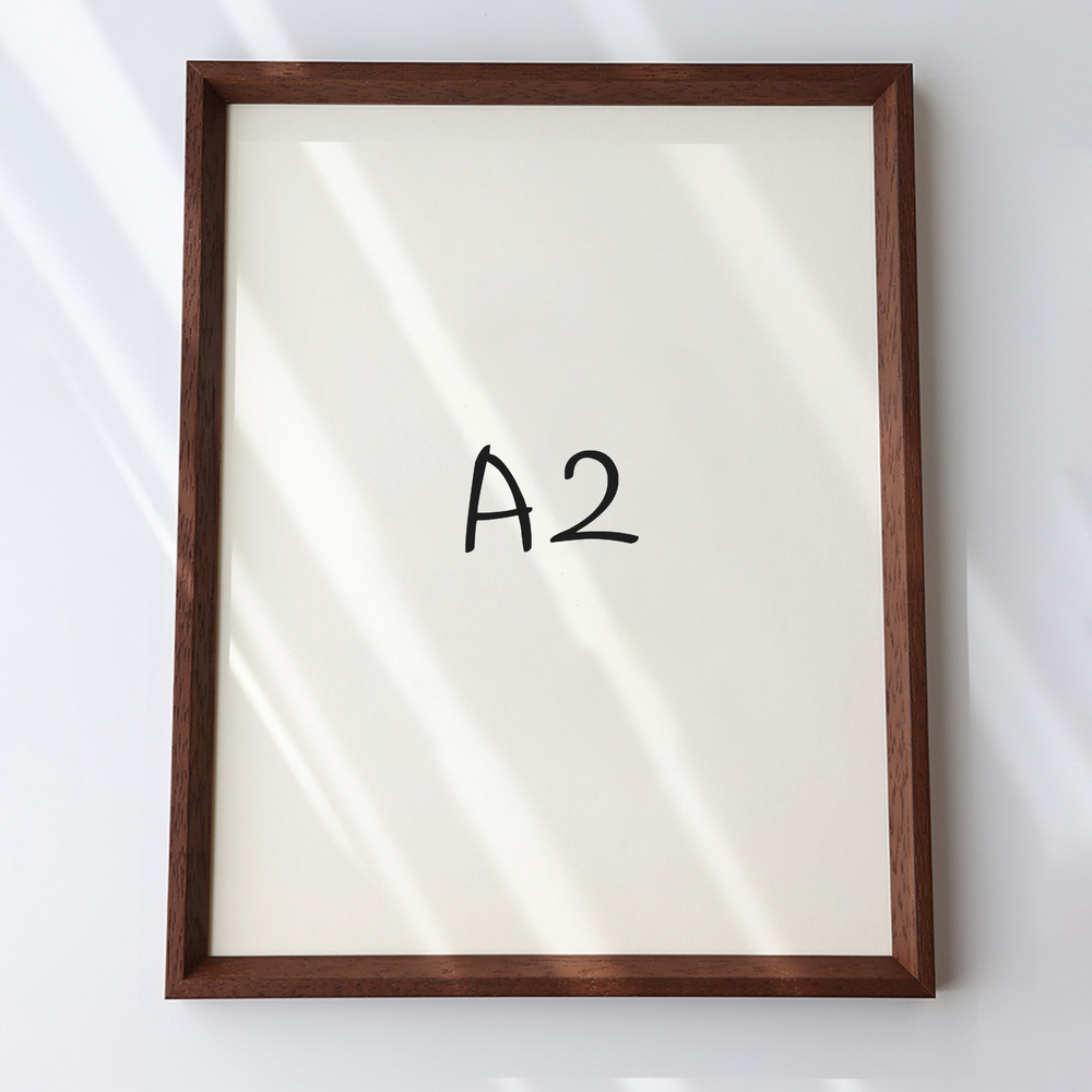 7mm삼각 원목액자 웨딩액자 아크릴 프레임 틀 제작 우드 A2 420x594mm, 샴페인