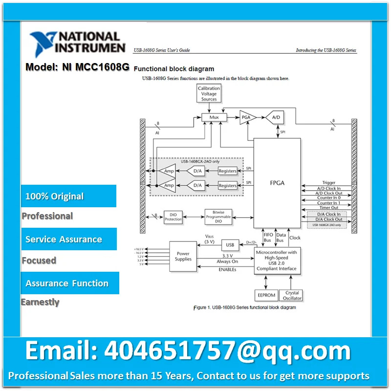 NI MCC1608G USB 데이터 수집 카드 DAQ 16 비트 250K8-way DIFF