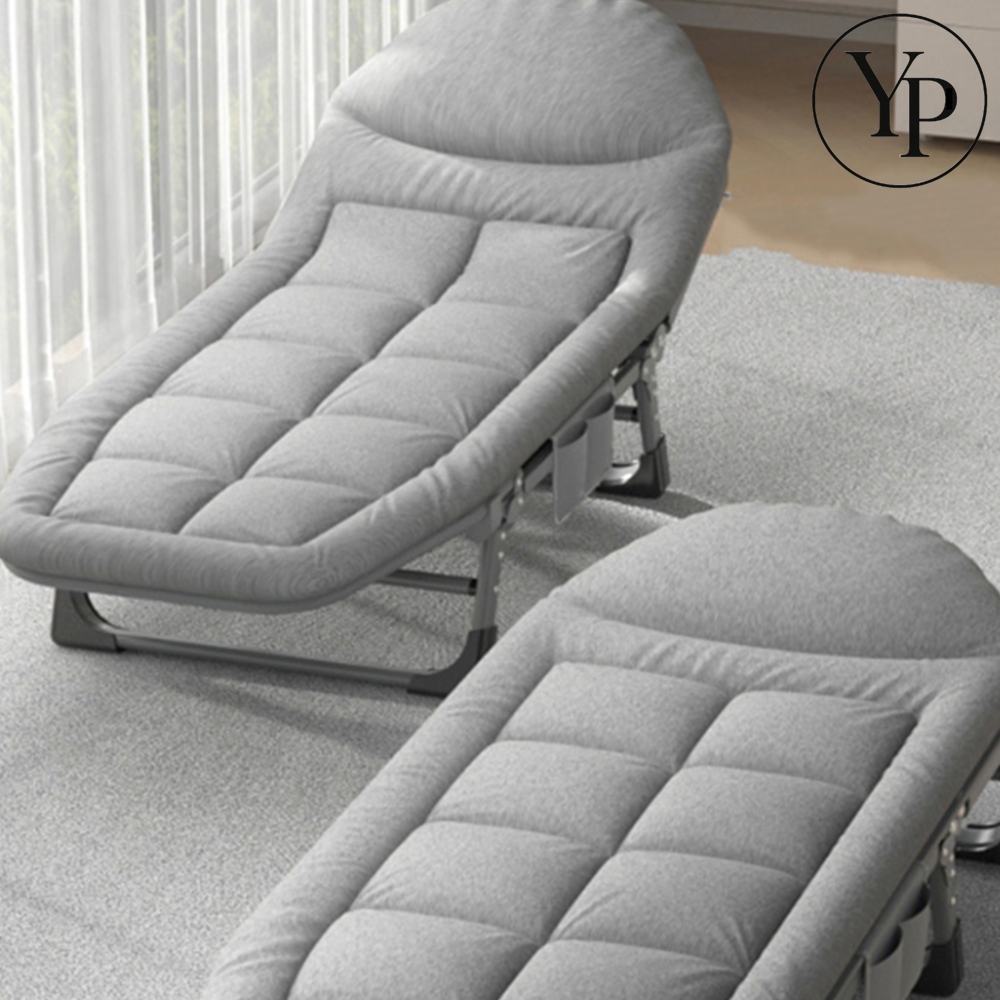1인용 접이식 간이 침대 공간활용 배드 체어 캠핑 사무실 간병 보조 소파