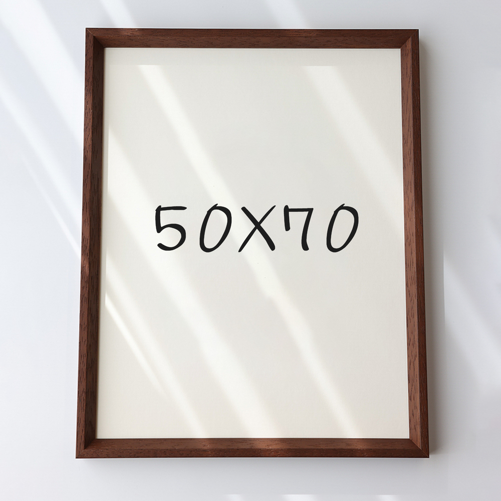 7mm삼각 원목액자 웨딩액자 아크릴 프레임 틀 제작 우드 50x70 500x700mm, 샴페인 - 메인 이미지