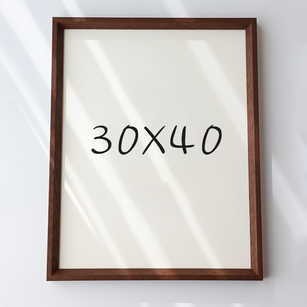 7mm삼각 원목액자 웨딩액자 아크릴 프레임 틀 제작 우드 30X40 300x400mm, 샴페인 - 메인 이미지