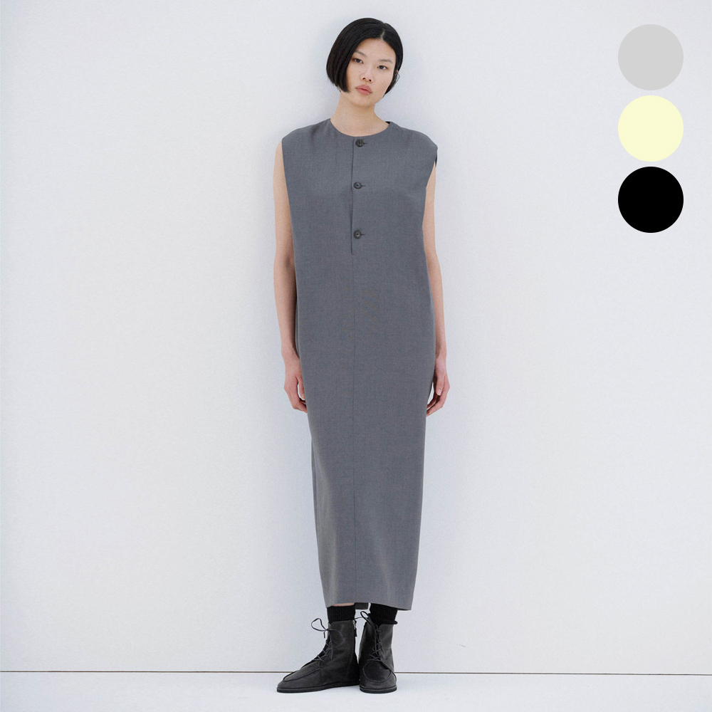 오라리 우먼즈 원피스 STRUCTURED WOOL DOUBLE CLOTH SLEEVELESS DRESS 25FW - 상품 이미지