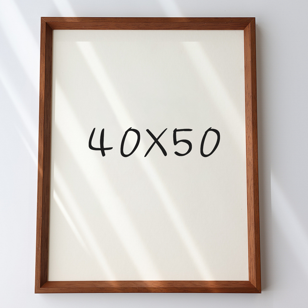 7mm삼각 원목액자 웨딩액자 아크릴 프레임 틀 제작 우드 40X50 400x500mm, 오크 - 메인 이미지