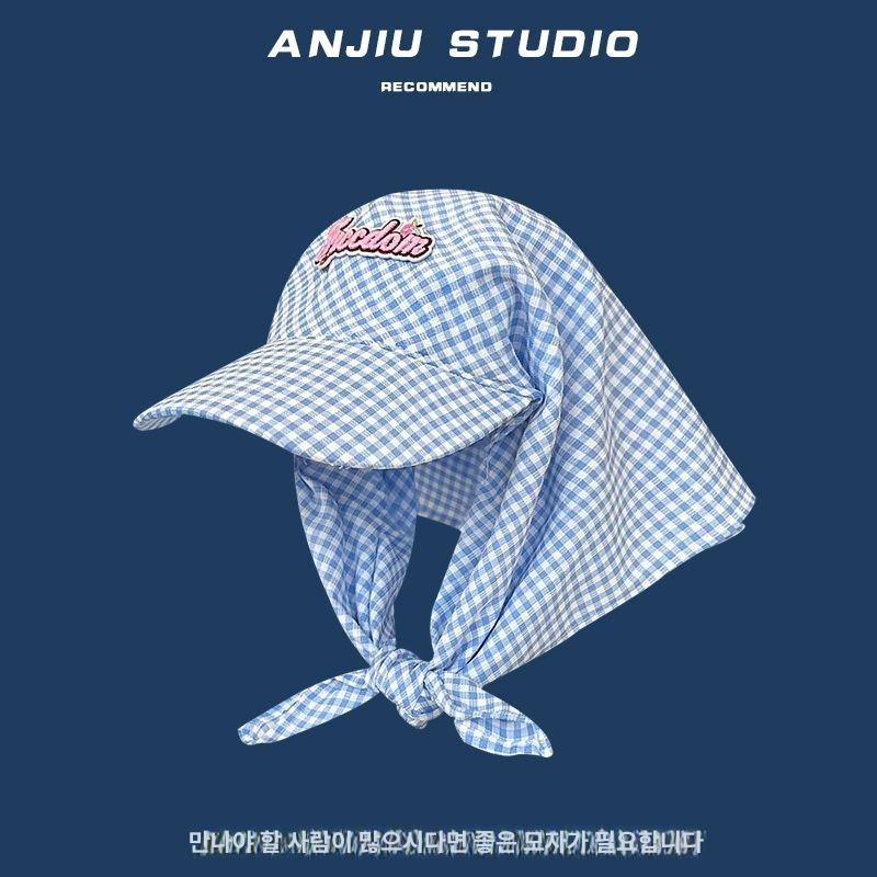 스카프모자 선캡 여름 그늘막 농촌 데일리 등산 호피 베이지 자수 머리띠 모자 M 56-58cm - 상세 이미지 4
