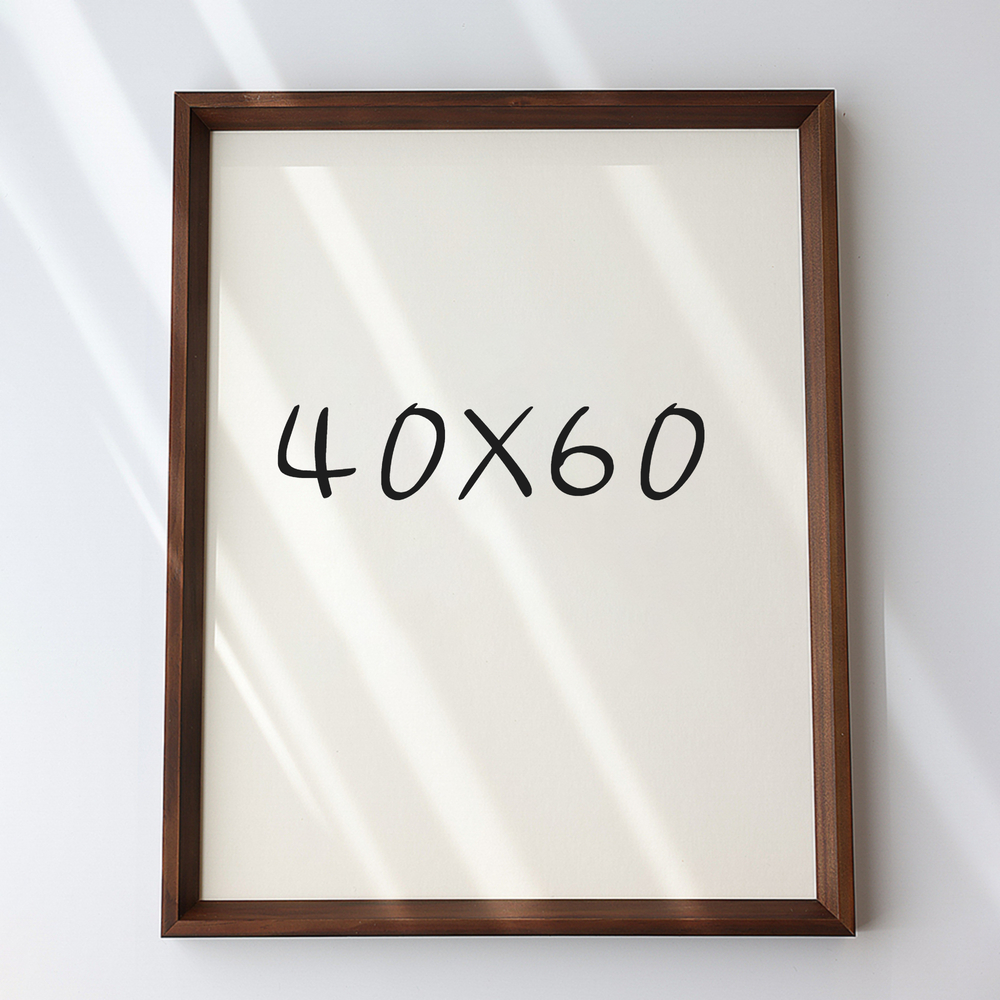 7mm삼각 원목액자 웨딩액자 아크릴 프레임 틀 제작 우드 40x60 400x600mm, 진밤 - 상품 이미지