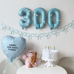 아기 300일 풍선 기념일 셀프촬영 풍선 레터링 블루 실사용 후기 | 효과 있을까? - 상품 이미지 4