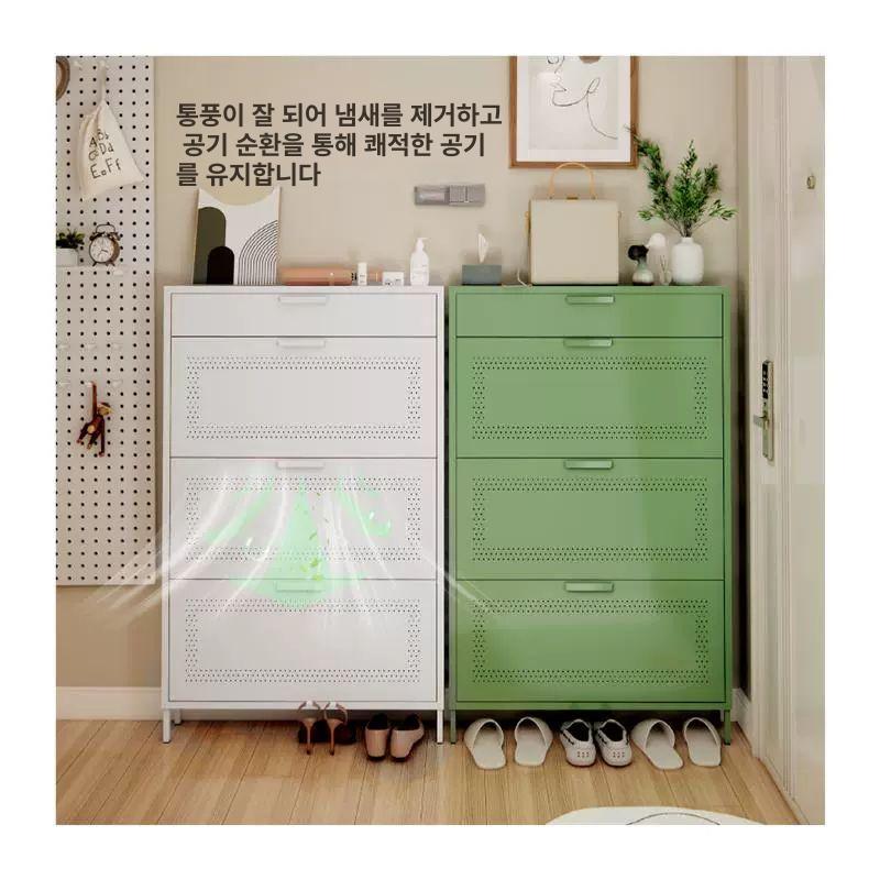슬림 신발장 컬러 접이식 가정용 거치대 신형 선반 신형 업그레이드 신발장 15cm A 완제품 - 상세 이미지 2