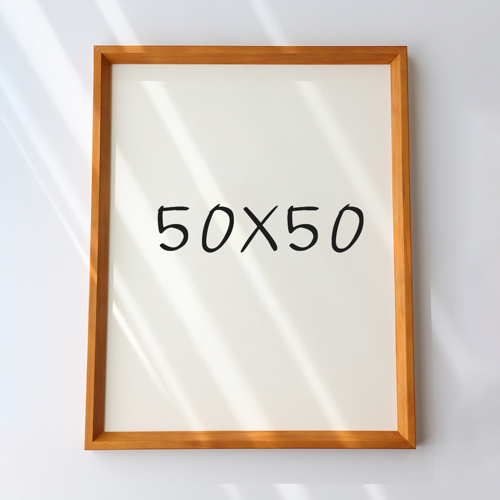 7mm삼각 원목액자 웨딩액자 아크릴 프레임 틀 제작 우드 50x50 500x500mm, 연밤 - 메인 이미지