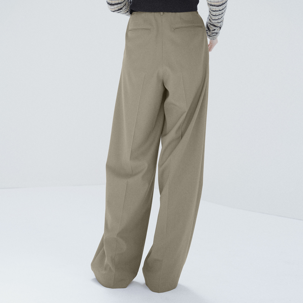 오라리 우먼즈 바지 LIGHT WOOL MAX GABARDINE TWO-TUCK SLACKS 25FW - 상세 이미지 2