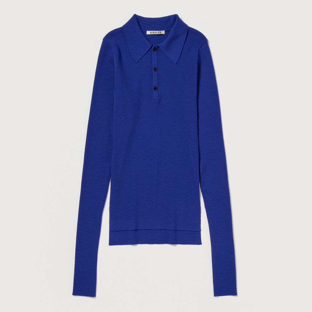 오라리 우먼즈 니트 SUPER FINE WOOL HIGH GAUGE RIB KNIT POLO 25FW - 상세 이미지 2