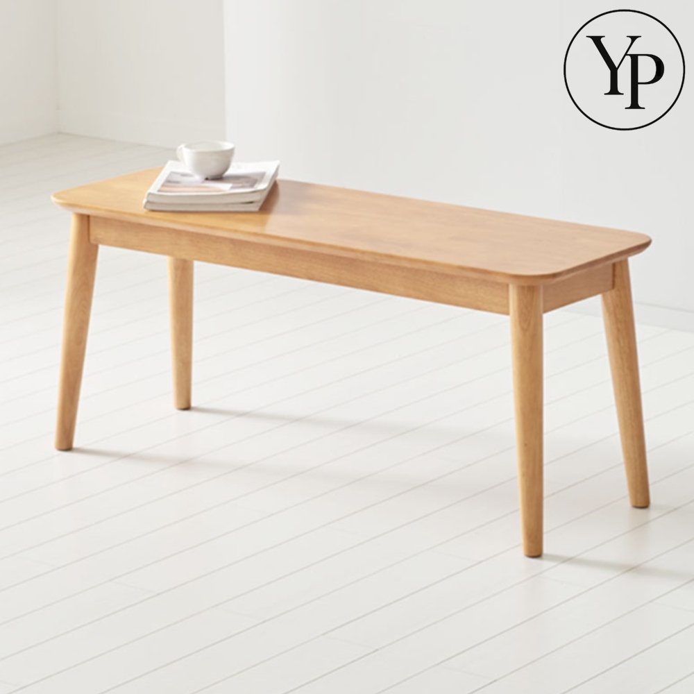 2인용 원목 벤치 의자 거실 침실 모던 인테리어 내추럴 식탁 체어