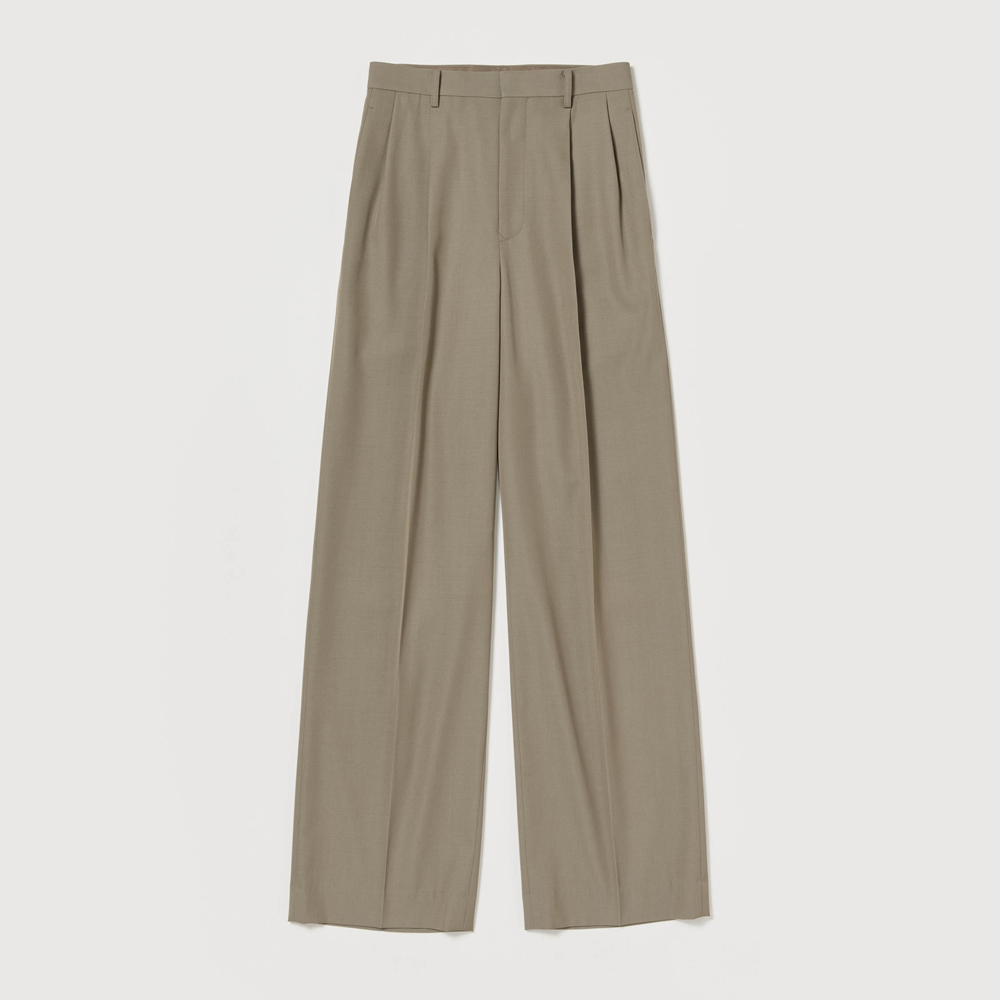 오라리 우먼즈 바지 LIGHT WOOL MAX GABARDINE TWO-TUCK SLACKS 25FW - 상세 이미지 5