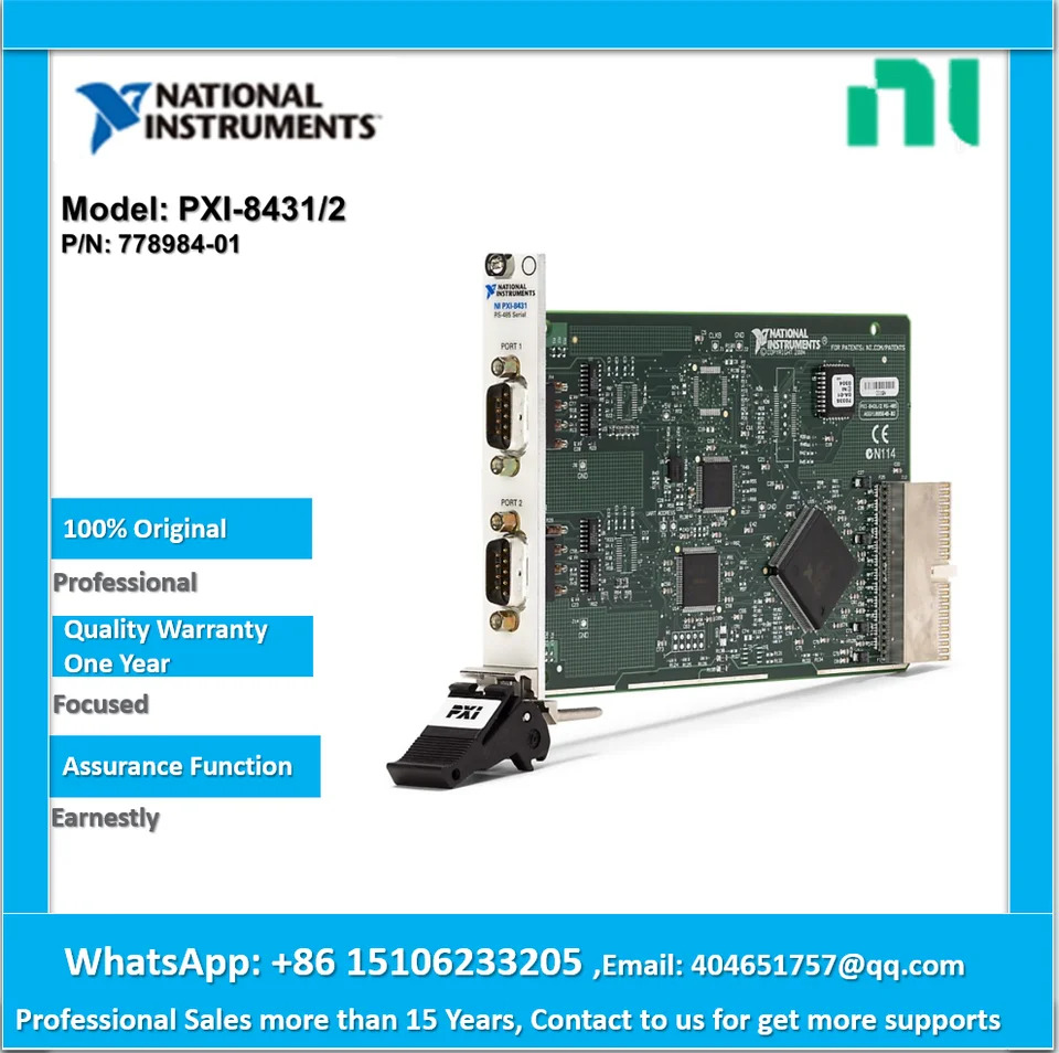 RS-422 PXI 직렬 하드웨어 NI PXI-8431 2 포트 RS-485