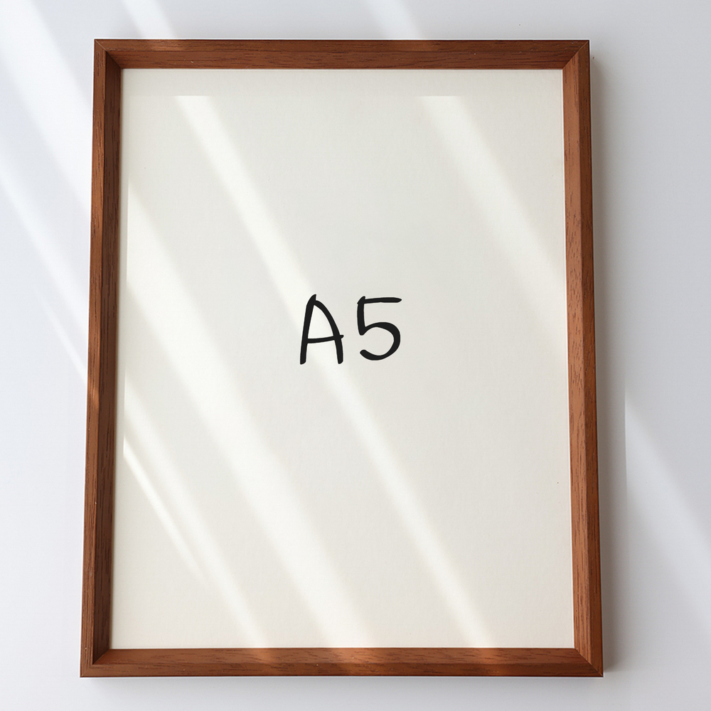 7mm삼각 원목액자 웨딩액자 아크릴 프레임 틀 제작 우드 A5 148x210mm, 오크 - 메인 이미지