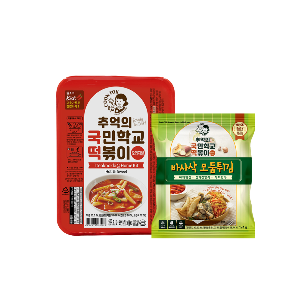 국떡 떡볶이 1팩 + 사이드 튀김 1팩 - 상품 이미지