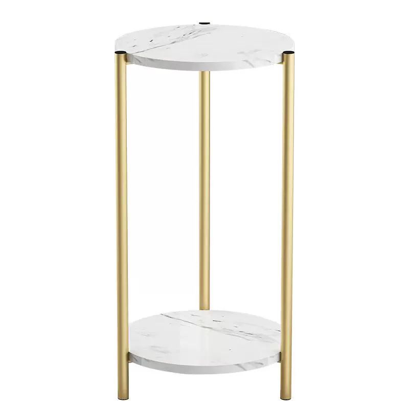 북유럽 선반 럭셔리 철제 주방 수납 책장 대리석 화이트 텍스쳐+골드 60cm 30cm - 상품 이미지