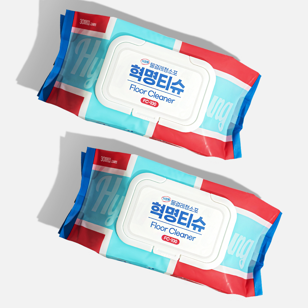 L2 혁명티슈 가정용 청소물티슈 물걸레 청소포 FC-100 30매 2개
