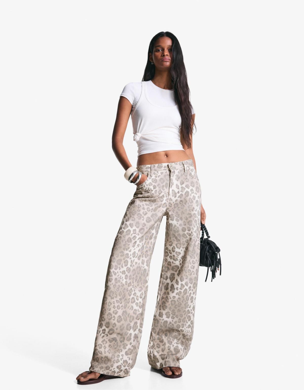 버쉬카 애니멀 프린트 와이드 배럴 팬츠 5100/335 MULTICOLORED - 상세 이미지 4