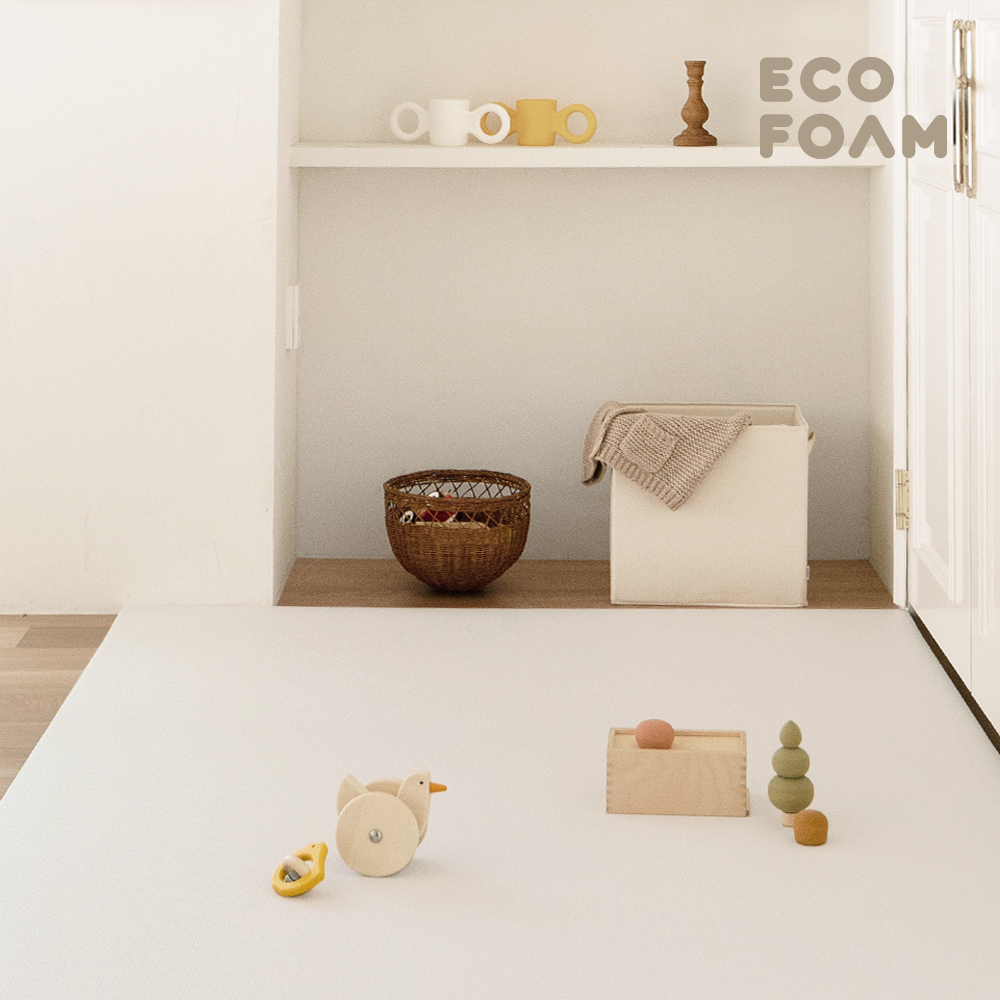 에코폼 층간소음매트 놀이방 퍼즐 오리지널 맘편한 PU 네츄럴코튼 100x100x2.5cm