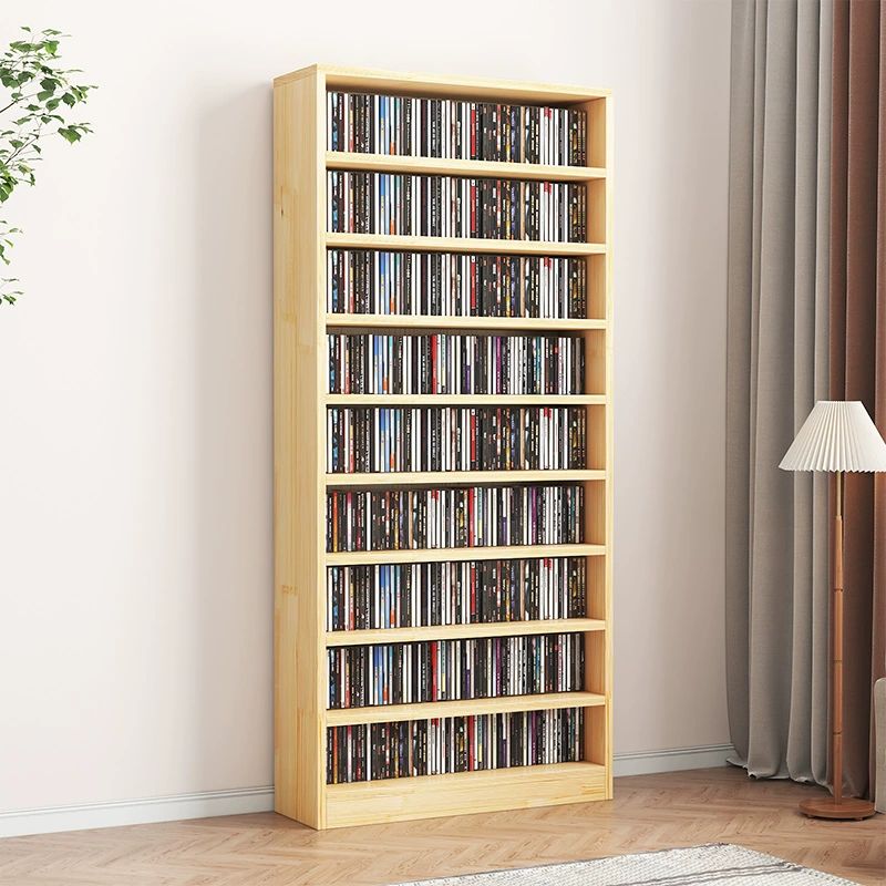 CD랙 원목 보관함 소나무 선반 수납 레코드판 거치대 180x80x20cm 9층 B - 상세 이미지 5