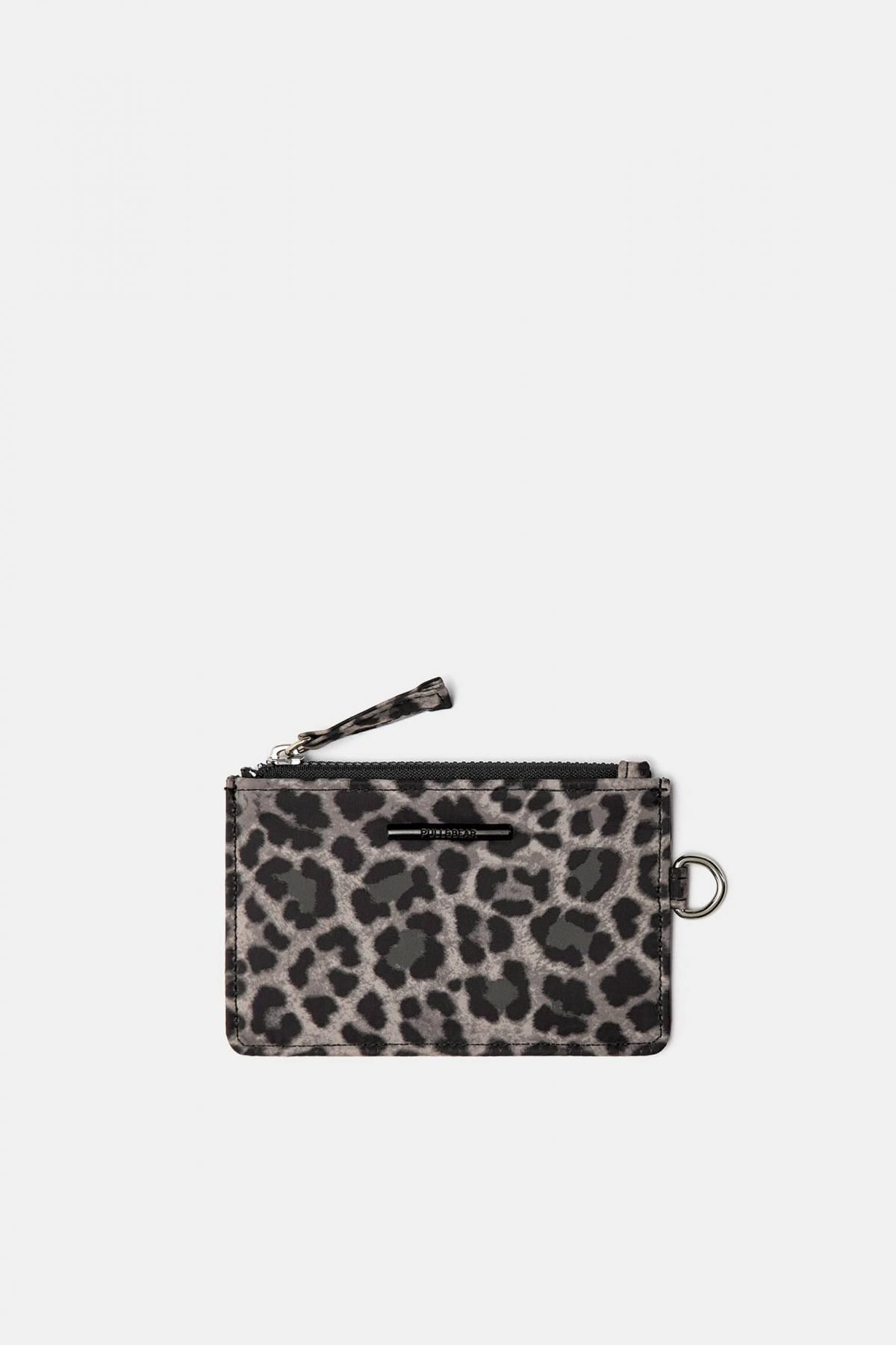 풀앤베어 애니멀프린트 나일론 카드지갑 4172/640 LEOPARD - 상품 이미지