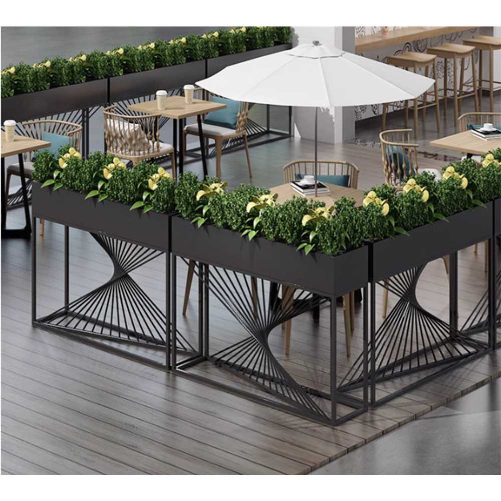 화분 플랜트 파티션 인테리어 분리형 공간 식물 블랙 60x30x70cm - 상품 이미지