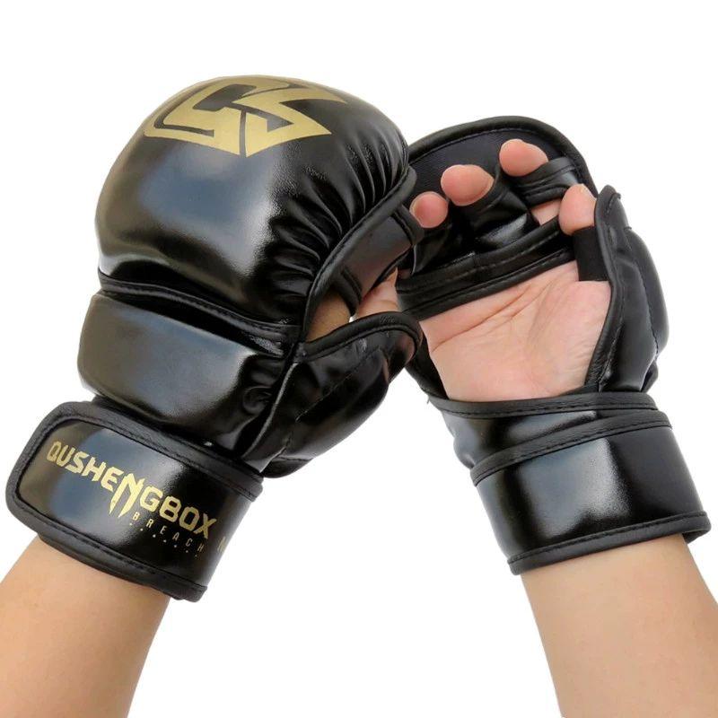 MMA 빵글러브 오픈핑거 복싱 아마추어 시합 반장갑 흰색 오픈핑거글러브 16온스 화이트 S - 메인 이미지