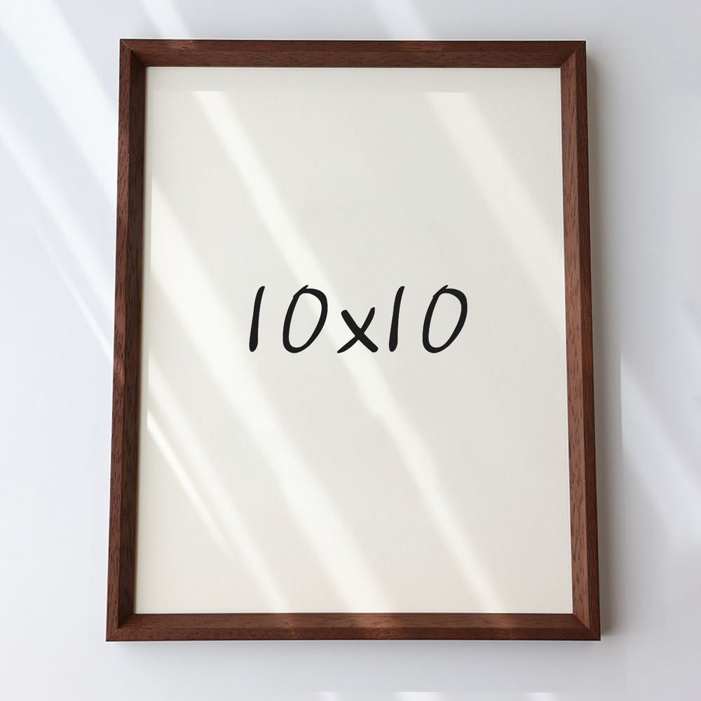 7mm삼각 원목액자 웨딩액자 아크릴 프레임 틀 제작 우드 10x10 254x254mm, 샴페인 - 메인 이미지