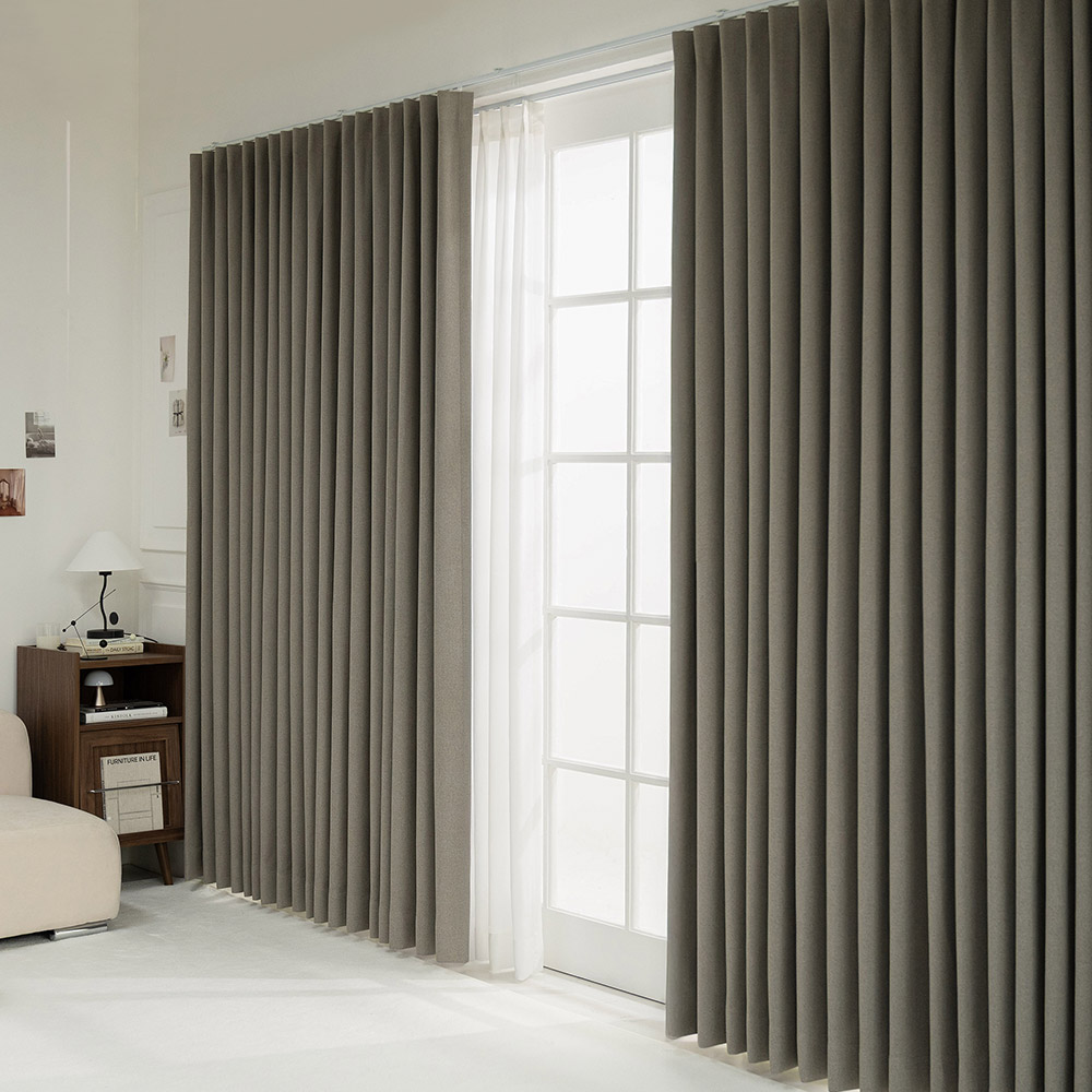 아라크네 누아르 형상기억 양면 100% 암막커튼 거실 핀형 150x170