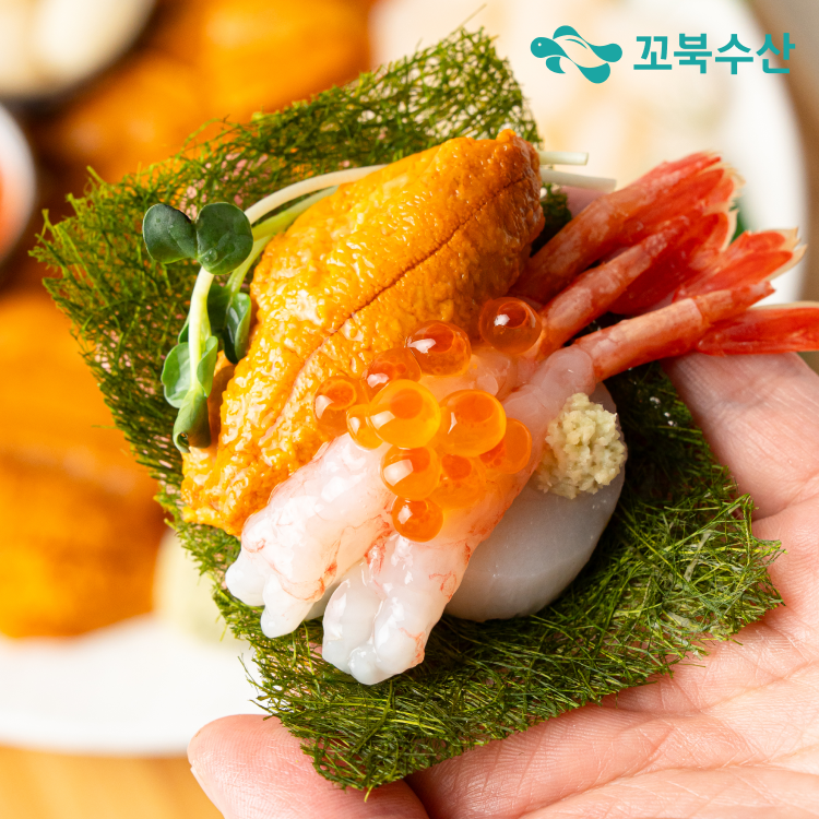 우니 홈마카세 세트 성게알 단새우 감태 연어알 관자 - 메인 이미지