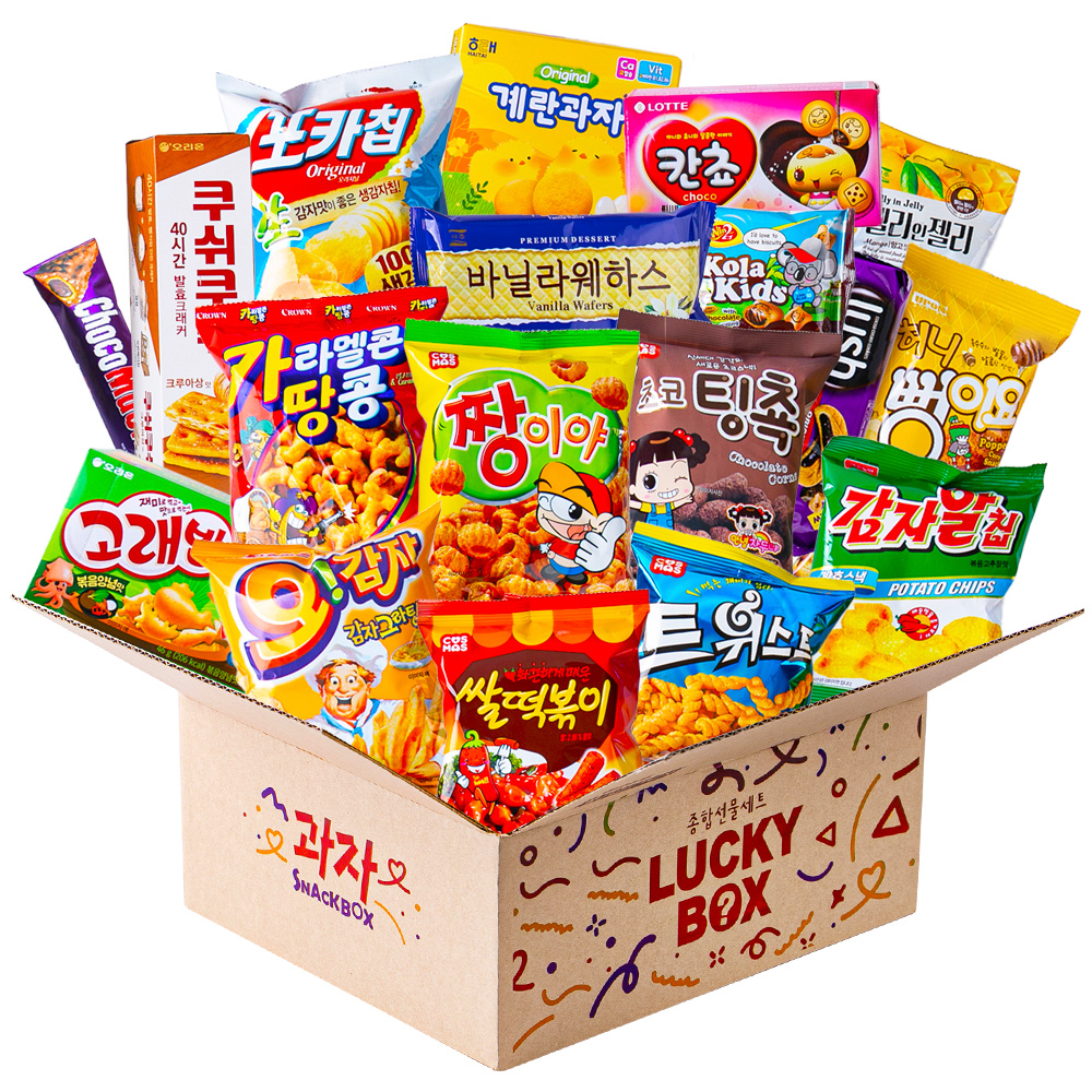 더하모니 럭키 종합과자 선물박스 2호 탕비실 사무실 대용량과자 간식꾸러미 선물박스 - 메인 이미지