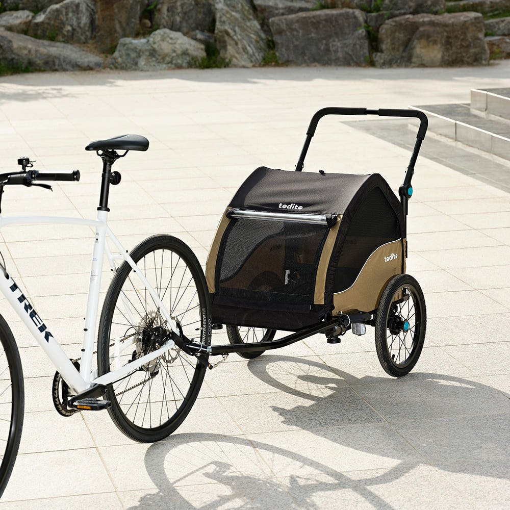 토디토 애견 강아지 자전거 트레일러 웨건 유모차 겸용