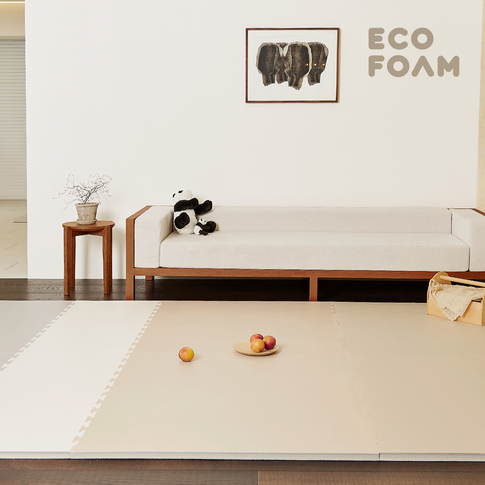 에코폼 층간소음매트 놀이방 퍼즐 오리지널 맘편한 PU 네츄럴코튼 100x100x2.5cm